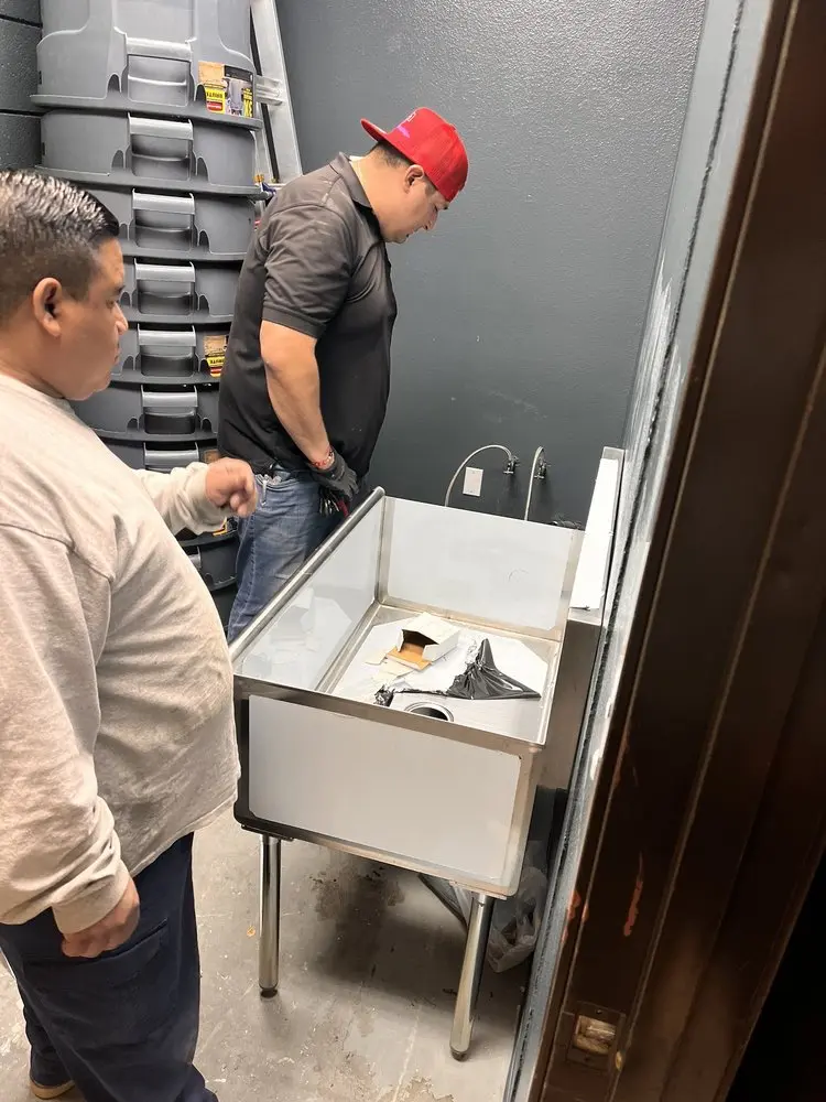 Commercial plumbing and sink installation in Blanchard